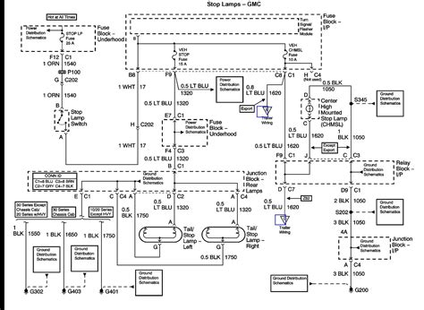 gmc tail light pinout diagram